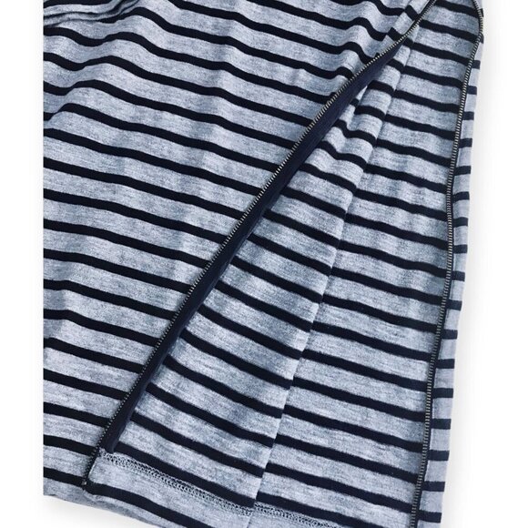 J. Crew blue/navy Striped side-zip T-shirt dress, Size S - Picture 8 of 12